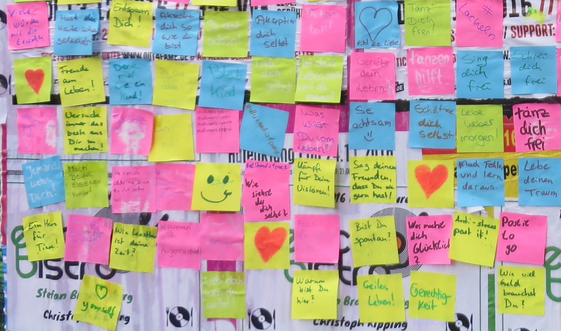 Post It Wand Wall In Der Schanze